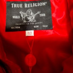 True Religion Red Puffer Jacket